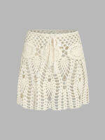 Cider Hollow Out Crochet Knitted Mini Skirt