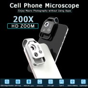 Apexel HD 200X macro cho điện thoại di động phóng đại Pocket với bộ lọc