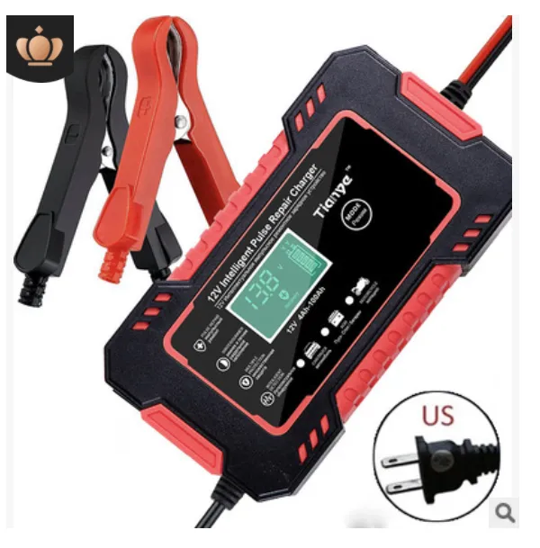 Full automatic car battery charger 12v digital display battery charger