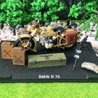 1:24 BMW-R75 World War Classic Alloy Motorcycle Tricycle Diecast Model Toy Vehicle Simulation Collection Gifts Toys for boys