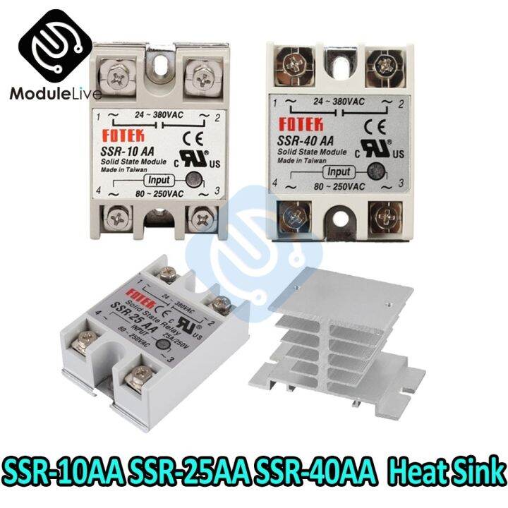 SSR-10AA SSR-25AA SSR-40AA AC Control SSR White Shell Single Phase ...