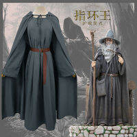 แกนดัล์ฟ Gandalf พ่อมด เดอะลอร์ดออฟเดอะริงฮอบบิท cosplay เสื้อคลุมผ้าฝ้ายและผ้าลินินแบบบาง