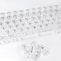 Transparent Blank Backlit Keycaps For MX Switch Mechanical Keyboard 132 Keys Crystal PC Gaming Universal Keycap DIY Custom Keys