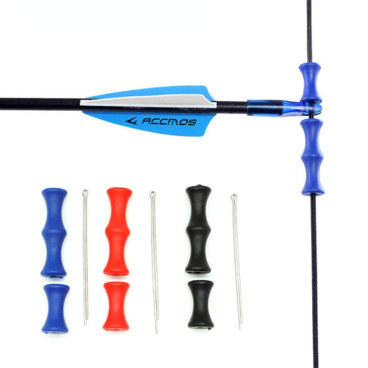 Wealrit 10 Set Archery Finger Savers Bowstring Finger Guards Finger Protector For Hunting Shooting Bowfishingblue