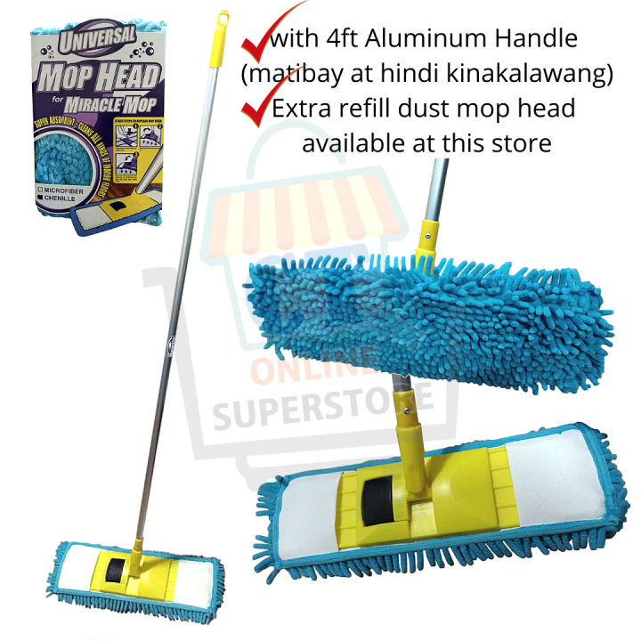 Universal Chenille Miracle Dust Mop 16 inches with Aluminum Handle 4ft ...