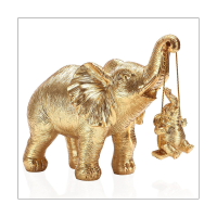 Elephant Statue. Gold Elephant Decor Brings , Health, Strength Elephant Gifts, Decorations Applicable Home