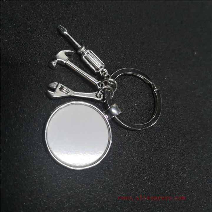 sublimation-blank-dad-keychains-key-ring-heat-transfer-printing-blank-diy-materials-20pcslot