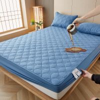 Waterproof Quilted Mattress Pad Pure Cotton Mattress Protector Bed Cover Durable Fitted Sheet Anti-bacteria Mite-proof Bedspread