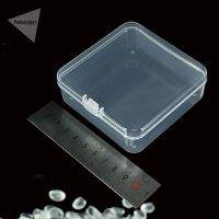 Small Square Transparent Plastic Storage Box Jewelry Crafts Case Clear Container