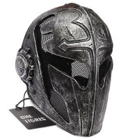 Hockey Mask หน้ากาก หมวก Templar Knight Mesh อัศวินเทมพลาร์ สีดำ วัสดุ Fiberglass ไฟเบอร์กลาส นักรบ สยองขวัญ สุดโหด ปาร์ตี้ คอสเพลย์ ฮาโลวีน ของขวัญ แฟนซี ฮอกกี้ รักบี้ Hat Halloween Fancy Horror Party Cosplay Rugby Fancy Gift