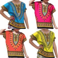 เสื้อเสื้อยืดลายต่างๆใส่ได้ทั้งชายและหญิง Dashiki เสื้อเด็กผู้ชายเสื้อสีเด็กเล็กเด็กผู้หญิงแอฟริกันสำหรับเด็กผู้ชายเสื้อผ้าเสื้อสีรุ้งเสื้อท่อนบน Kemeja Tanpa Lengan แขนยาวมะกอกเสื้อเชิ้ตลำลองเสื้อแขนยาวขนาดสั้นสำหรับวัยรุ่นเด็กผู้ชาย