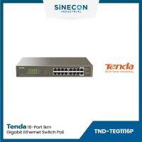 Tenda เทนด้า รุ่น TEG1116P สวิตซ์ 16-Port 1KM Gigabit Ethernet Switch PoE