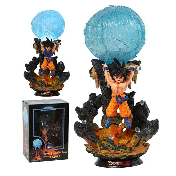 Dragon Ball Z Goku Son Gokou Genki Dama Spirit Bombs รูปปั้นรูปที่มีแสง Th 1584