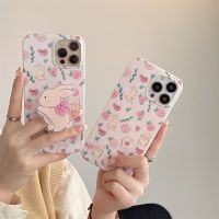 【CC】 Capa de telefone flores tela cheia rosa flores kawaii capa macia para iPhone 14 13 12 Max X XS XR