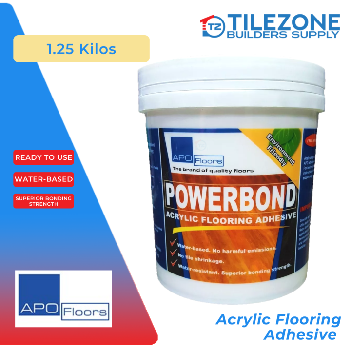 APO Powerbond Acrylic Adhesive (1.25kg) with Spreader Versatile Vinyl