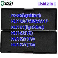 Cnszkey Lishi เดิม2 In 1สำหรับ FO38 (จุดระเบิด) HU198/HU101 FORD2017 (จุดระเบิด) HU162T(8) HU162T(9) HU162T(10) อุปกรณ์ช่างกุญแจ