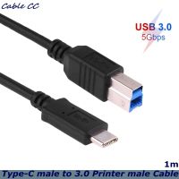 1m USB Data Cable USB 3.1 Type C Male USB 3.0 Type B Data Cable for Scanner Digital Camera Printer Mobile Hard Disk