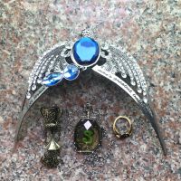 Big Marvolo Gaunt Ring Salazar Slytherin Locket Hufflepuffs Goblet Diadem Of Ravenclaw Voldemort Horcrux 4pcs Set Costume Props