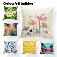 Tropical Plant Cushion Cases Palm Coco Pillows Living Room Home Decor Throw Cushion Covers Rectangle Linen Blend 2018 New Hot