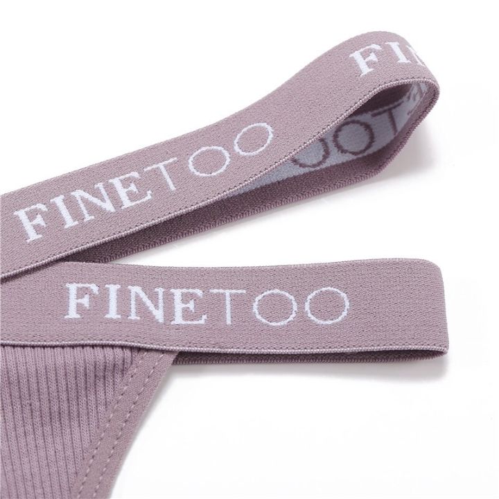 finetoo-กางเกงชั้นในจีสตริง-ผ้าฝ้าย-ลายตัวอักษร-สําหรับผู้หญิง-qc8191601