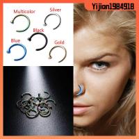 YIJIAN1984918 3/5/10PCS 8mm Unisex คลิปออน มีเสน่ห์ ไม่เจาะ เครื่องประดับร่างกาย ห่วงจมูก แหวนจมูก