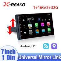 ☼☃▲ X REAKO 1 Din 7 39; 39; Andriod 11 Car Multimedia Player GPS Navigation Bluetooth Car Audio Wifi USB FM MirrorLink HD Car Audio Radio