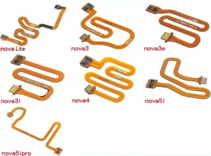 สำหรับ Huawei Nova 3 3i 3e Nova 4 Nova 5Ipro สแกนเนอร์เซ็นเซอร์ลายนิ้วมือสัมผัส Id เชื่อมต่อเมนบอร์ดสายปุ่มโฮมโค้ง