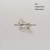 (50PcsLot) Zinc Alloy Tibetan Silver European Charm Unicorn-Shape Pendant Size 23X22mm ZN-17B