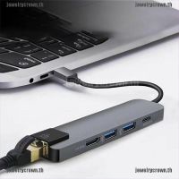 5 In 1 อะแดปเตอร์แปลงสายเคเบิ้ล Usb Type C Hub Hdmi 4k Usb C Hub To Gigabit Ethernet Rj45 Lan