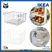 IKEA ตะกร้าแขวนบนชั้น Clip-on basket วางซ้อนได้ ประหยัดพื้นที่จัดเก็บ OBSERVATÖR