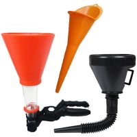 ；‘【】- Car Long Stem Funnel Refueling Funnel With Filter Strainer Gasoline Oil Fuel Filling Tools Motorcycle Oil Funnel Car Accessories