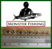 Natfishing ลูกหมุน Crane Swivel (เม็ดถั่ว) Monster สินค้าคุณภาพ รับประกัน เบอร์  #10 #8 #6 #4 #2 (1ชุด30ลูก) ขนาดใหญ่ #2/O #4/O (1ชุด10ลูก)