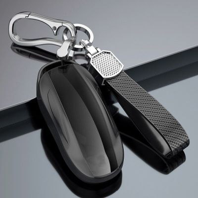แหวนกุญแจเปลือกหอย TPU สำหรับเทสลารุ่น S X เคสกุญแจรถยนต์ฝาครอบป้องกันอุปกรณ์แต่งกรอบรถยนต์