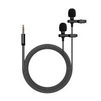 Lavalier Lapel Microphone Clip on Microphone Shirt Collar Mic 1.5M for Sumsang Video Recording