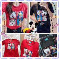 ✨Liptun Shop ?พร้อมส่ง เสื้อยืดลายการ์ตูน มิกกี้เมาส์ Mickey Mouse เสื้อ Freesize ผ้าคอตตอนผสมโพลีเอสเตอร์