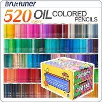 Lele Pencil】 Brutfuner ชุดดินสอสีสีน้ำมันสี520วาดภาพแบบมืออาชีพ,ชุดของขวัญดินสอสำหรับร่างระบายสีอุปกรณ์ศิลปะนักเรียนโรงเรียน