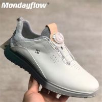 2023 New Summer Genuine Leather Golf Shoes Mens Sports Shoes Waterproof Golf Supplies Mens Golf Shoes