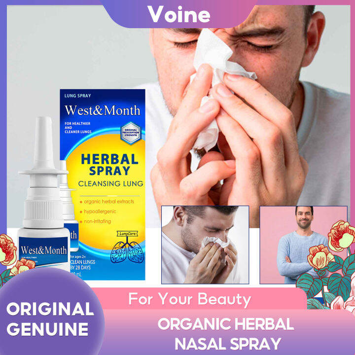 West&Month Organic Herbal Nasal Spray Relieves Stuffiness, Itching, Runny Nose, Sneezing, Herbal