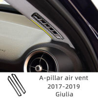 รถ A-Pillar Air Vent ตกแต่งสติกเกอร์สำหรับ Alfa Romeo 2017-2019 Giulia ภายในดัดแปลงอุปกรณ์เสริม