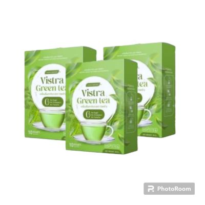 Vistra green tea ชาเขียว ตรา (วิสต้า) ชาเขียวลดบวม คุณแม่หลังคลอดทานได้ ( 3 กล่อง)