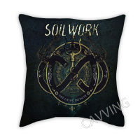 SOILWORK วง3D พิมพ์โพลีเอสเตอร์ปลอกหมอนตกแต่งโยนปลอกหมอนสแควร์ซิปปลอกหมอนของขวัญปลอกหมอน