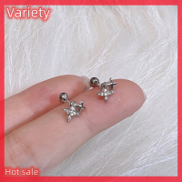 Variety ✨Hot Sale✨ ต่างหูดาว1คู่สำหรับผู้หญิงหูเล็บกระดูกอ่อนต่างหูเกลียวสตั๊ดเครื่องประดับร่างกายของขวัญเครื่องประดับ