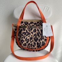 Guinness confirmed 2022 new niche small round BaoChao lady portable oblique female bag large capacity bag 8056 leopard grain