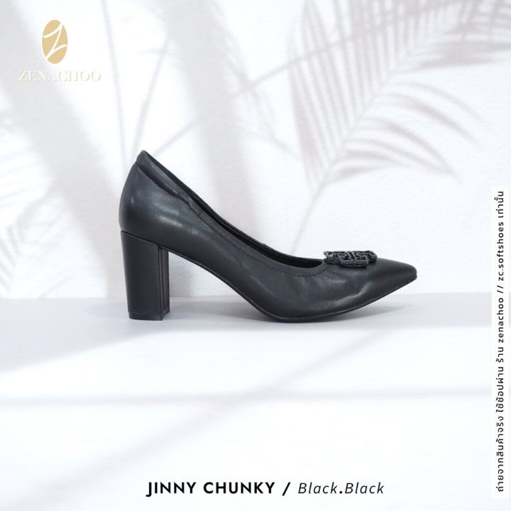 ทรงปกติ-เปลี่ยนไซส์ได้-ไม่รับคืน-รุ่นขายดี-zenachoo-jinny-chunky-สูง-3-นิ้ว-รองเท้าหนังแกะแท้-หัวแหลมหน้ากว้าง