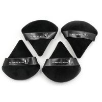 2pcs (Black and White ) Triangle Velvet Shaped Cotton Beauty Makeup Puff Powder Soft Material Natural Cosmetic Sponge Puff