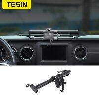 TESIN GPS กรอบคงที่สำหรับ Jeep Gladiator JT 2018 + อุปกรณ์ตัวยึดรองรับโทรศัพท์มือถือรถยนต์สำหรับรถจี๊ป JL 2018-2023