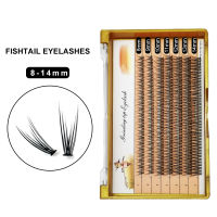 Fishtail Type Eyelash Extensions 37Rows Mix Length Single Cluster Fans Eyelashes Fashion Fish Tail Fairy Spike Eyelashes Natual