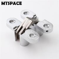 ✣☌ MTSPACE Durable 1pcs 304 Stainless Steel Hidden Hinges Invisible Concealed Cross Door Hinge Bearing 20KG With Screw 13x45mm