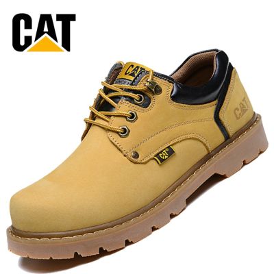 【Ready Stock】Caterpillar Low Cut Mens Plain Soft-Toe Work Boots