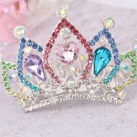 【hot】❡❇✌  Children Crowns Hair Comb Rhinestone Tiaras Headdress Headwear Birthday Jewelry Gifts